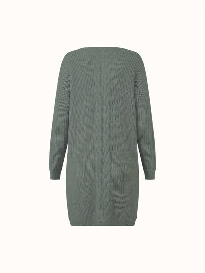Women's Casual V-Neck Long Sleeve Knit Pullover Sweater