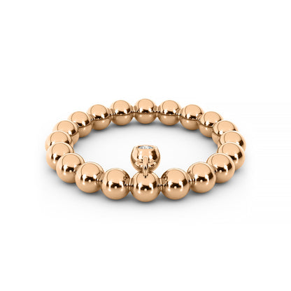 Floating 14K Diamond Ball Ring