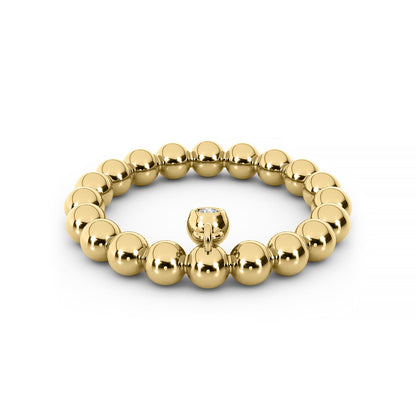 Floating 14K Diamond Ball Ring
