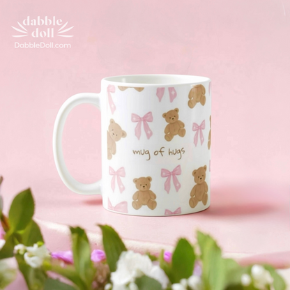 Coffee Ceramic Mug - Mug of Hugs Design