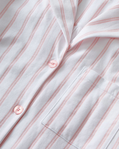 The Olivia Pima Short Set in Pink Stripe