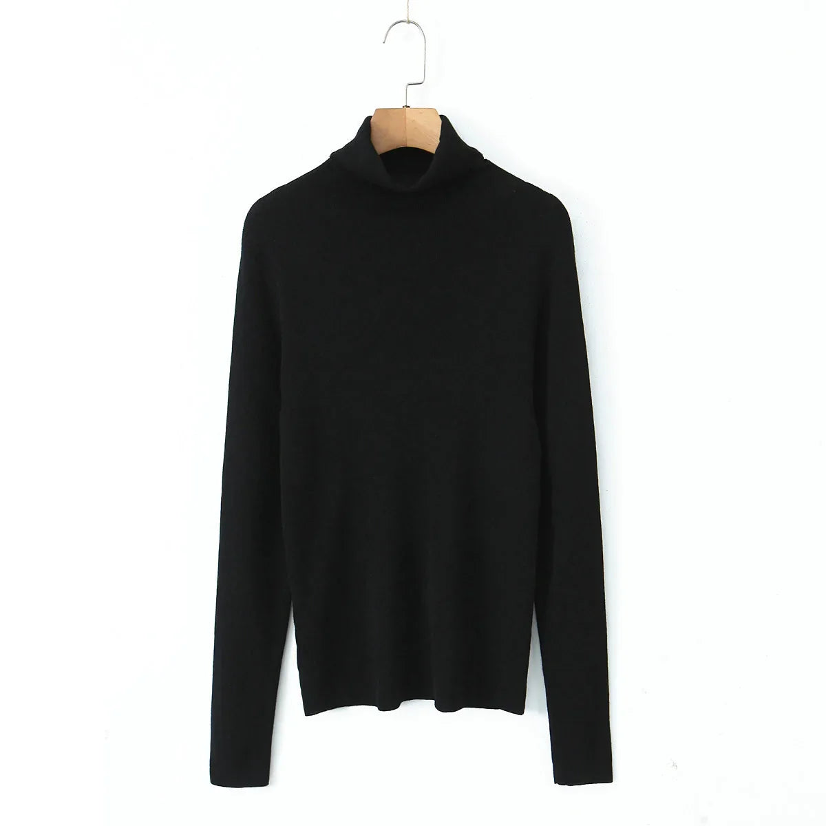 Plus Size Turtleneck Sweater Fine-Needle Knit Slim Pullover for Women Autumn Winter