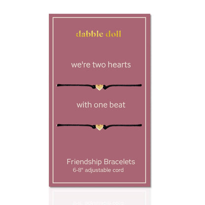 Friendship Bracelet - Two Hearts One Beat