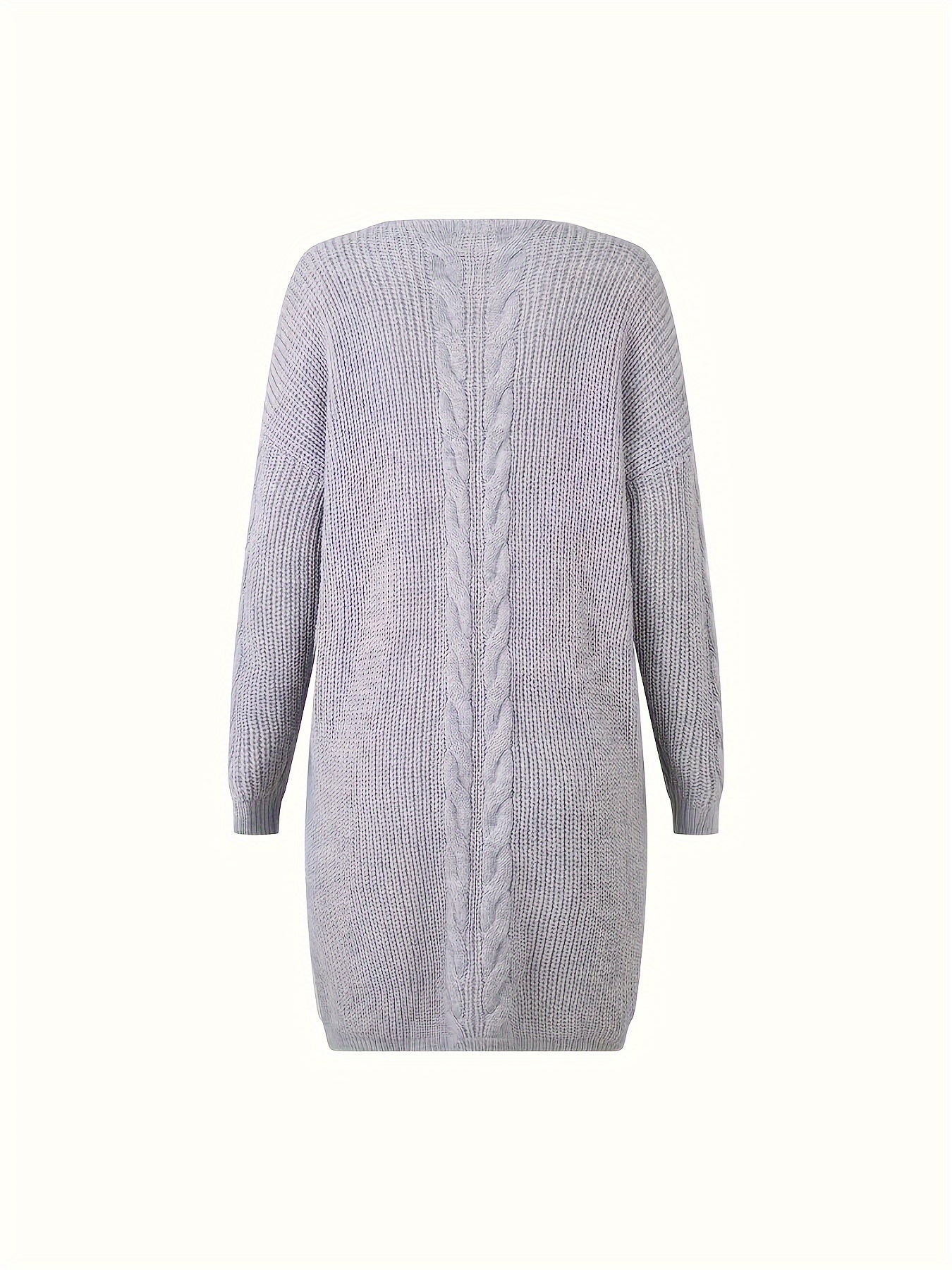 Women's Casual V-Neck Long Sleeve Knit Pullover Sweater