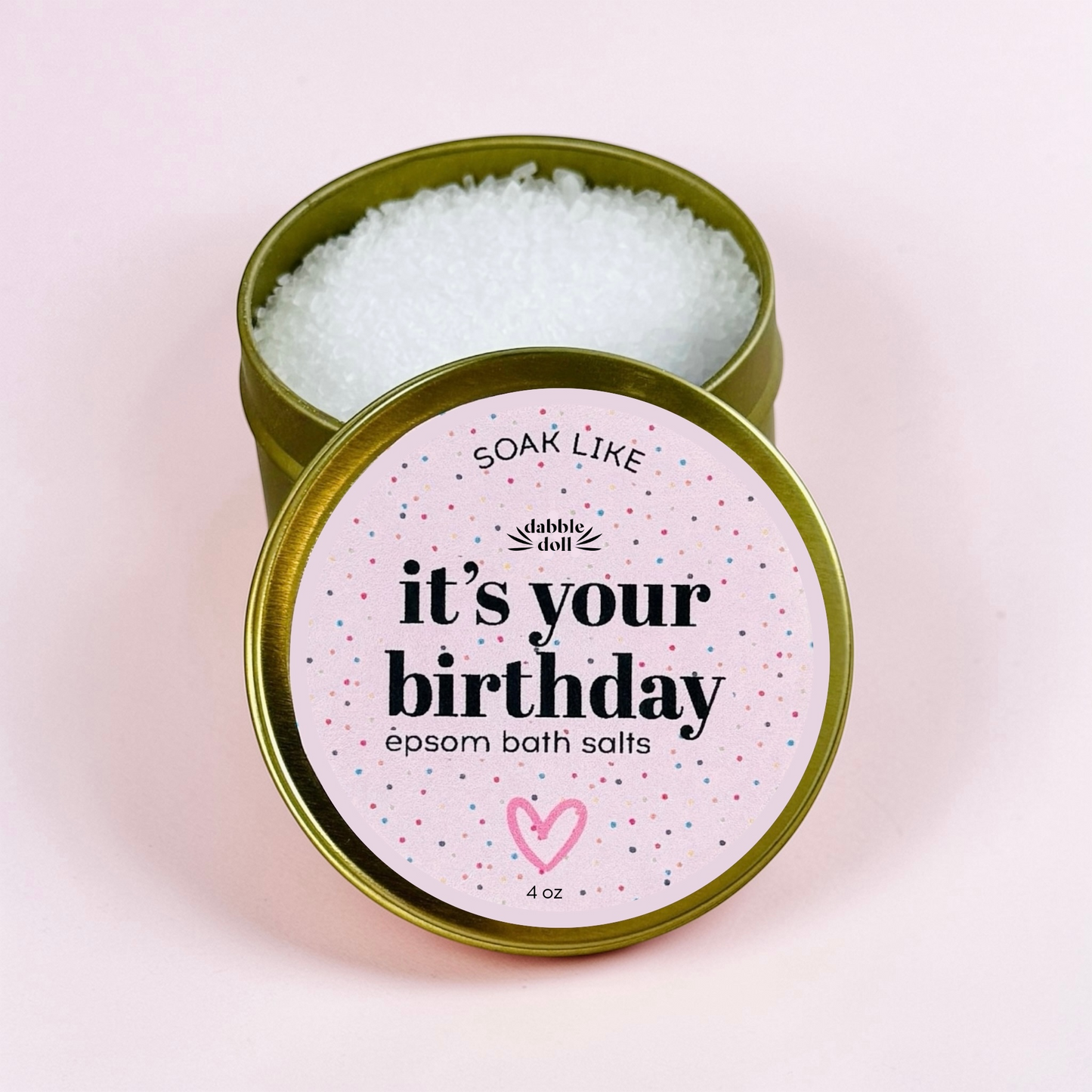 Bath Salts Birthday Gift, Epsom Salts Bath Soak