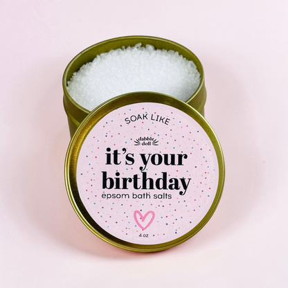 Bath Salts Birthday Gift, Epsom Salts Bath Soak