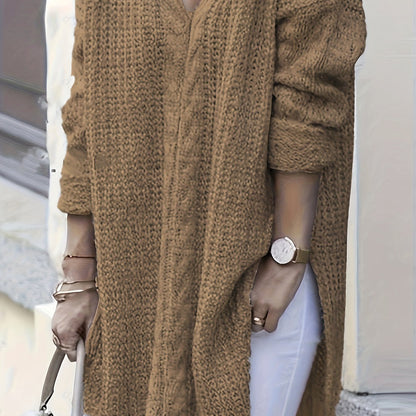 Women's Casual V-Neck Long Sleeve Knit Pullover Sweater
