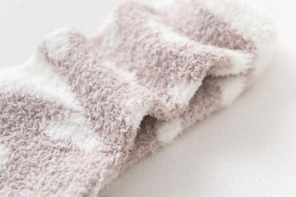 Candy Warm Lady Heart Cute Winter Kawaii Thick Casual Women Socks Fuzzy Fluffy Terry Warm Socks Short Cute Cotton Socks Winter Socks Short Socks For Men And Women