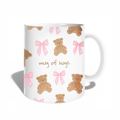 Coffee Ceramic Mug - Mug of Hugs Design