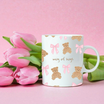 Coffee Ceramic Mug - Mug of Hugs Design