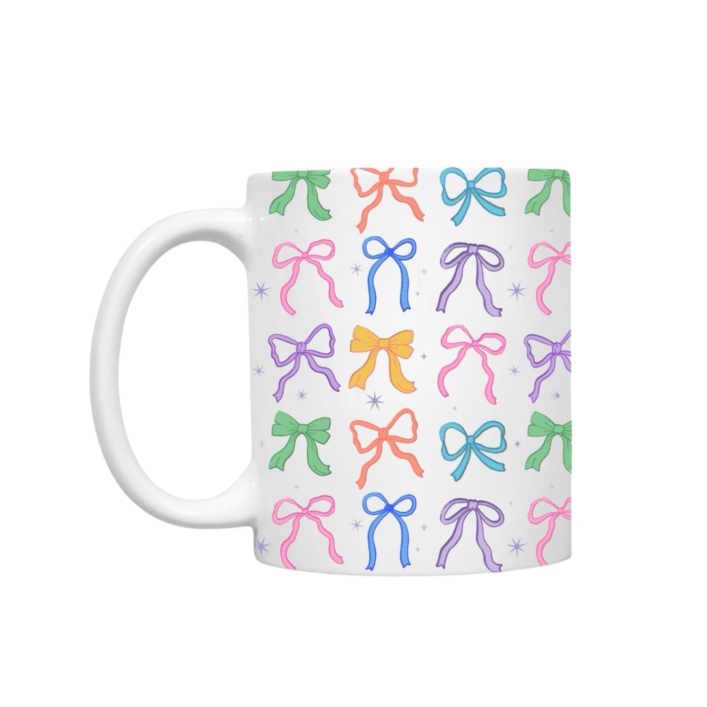 Coquette Mug with Colorful Bow Design