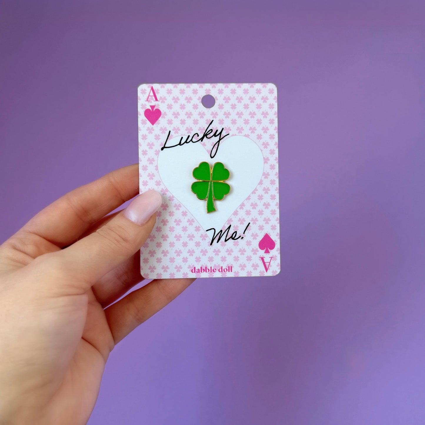 Four Leaf Clover Pin, Good Luck Gift