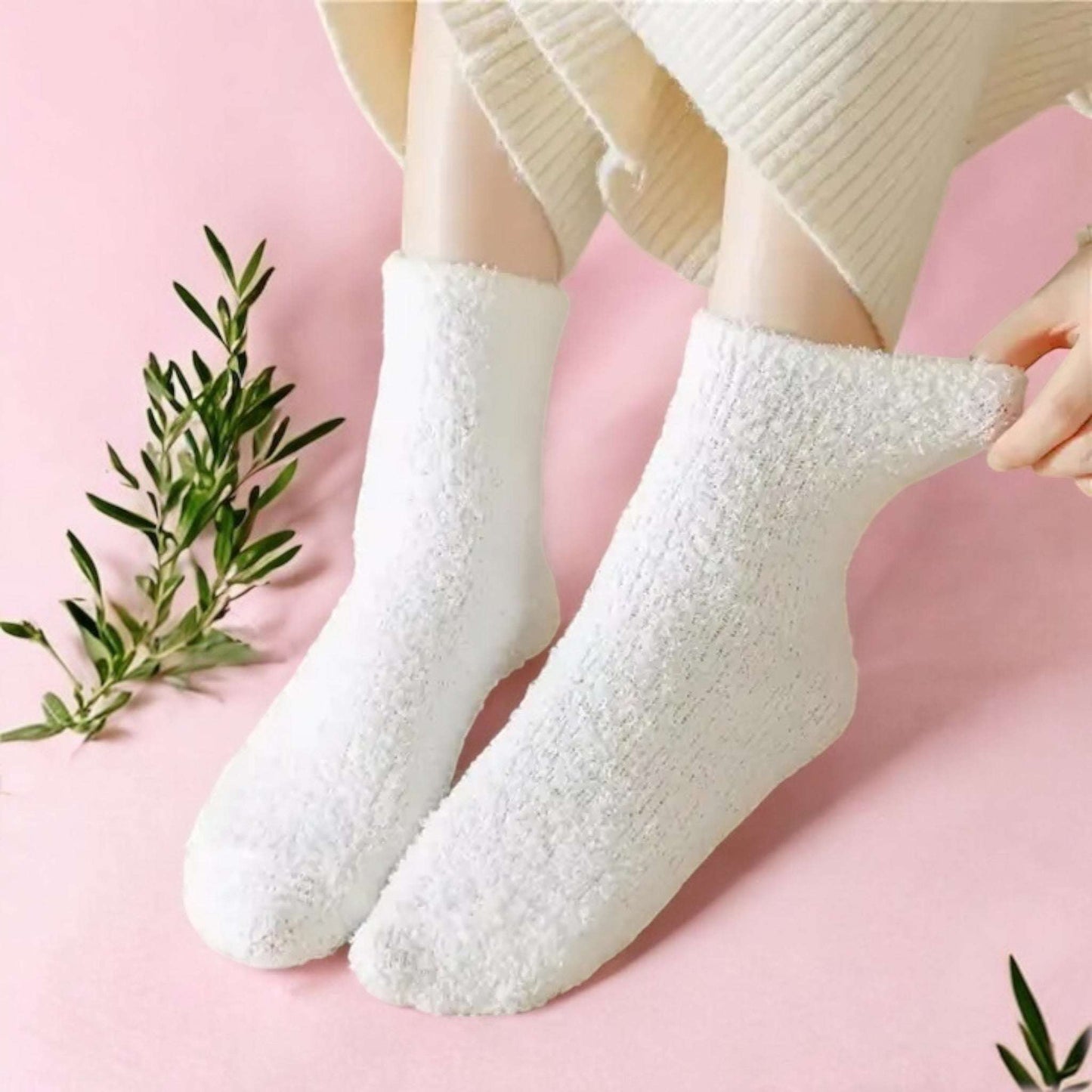 Cupcake Socks Gift Set with Pink Satin Scrunchie