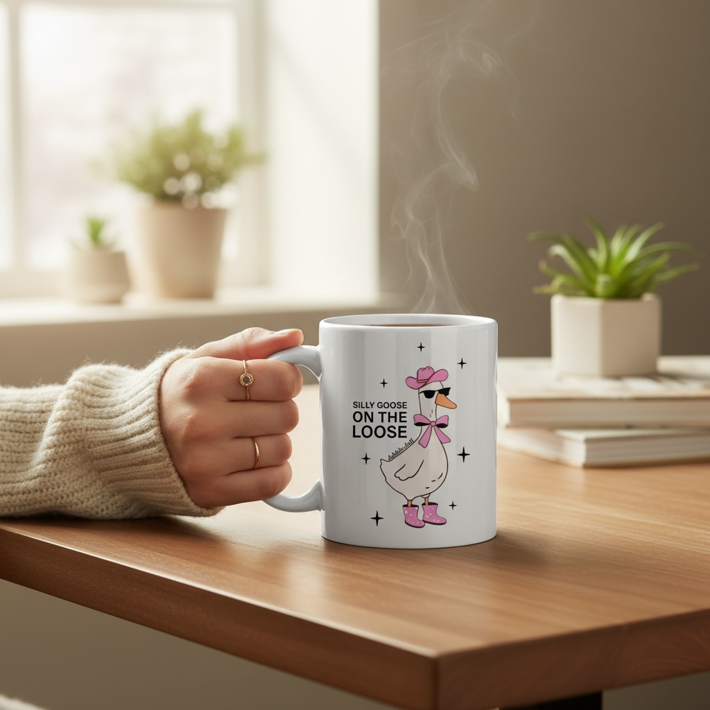 Silly Goose, Funny Coffee Mug Design