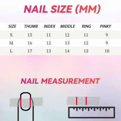 10PCS Handmade Luxury 3D Press-On Nails Reusable Hand-Painted Gel Kit CL-9006-L