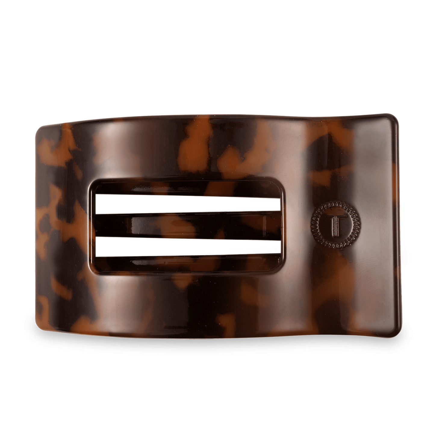 Tortoise Large Flat Rectangle Hair Clip